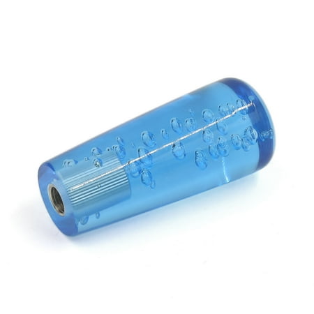 Dingln Universal Two-Color Crystal Bubble Shift Knob Manual Gear Stick Lever Head With 8mm 10mm Threaded Fittings Blue Purple